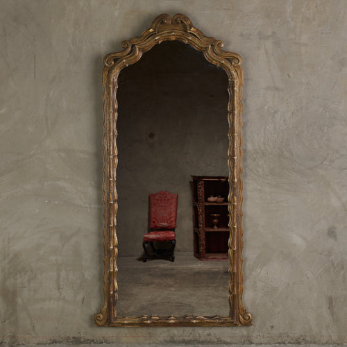 19th C FRAMED DRESSING MIRROR